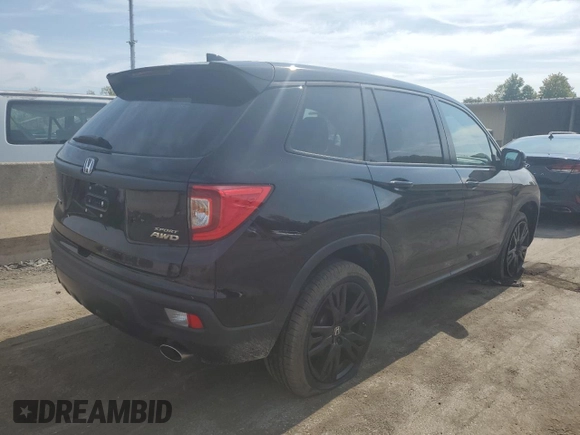 2021 Honda Passport Sport with VIN 5FNYF8H29MB004870, listed as a Copart auction lot 72014424 with 55,920 mi miles and Salvage Title. Bid and sale history available at carsss.com. Image 3.