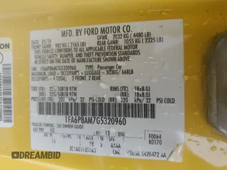 2016 Ford Mustang V6 z VIN 1FA6P8AM7G5320960, wystawiony jako Copart lot #56502695 z przebiegiem 125 599 mil mil oraz Szkoda całkowita • Salvage title. Historia ofert i sprzedaży dostępna na DreamBid. Obrazek 12.