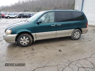 2003 Kia Sedona LX with VIN KNDUP131036440504, listed as a Copart auction lot 45048015 with 75,507 mi miles and Salvage Title. Bid and sale history available at carsss.com. Image 1.