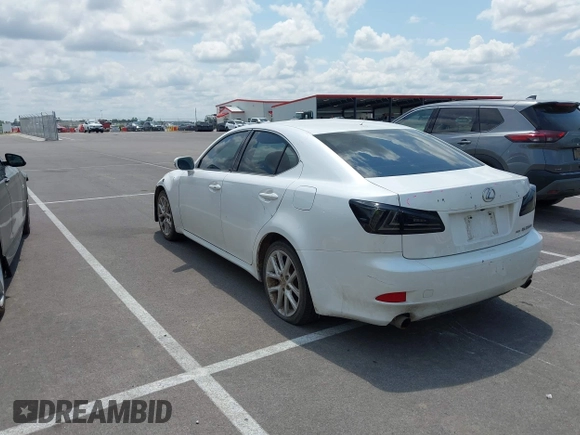 2011 Lexus IS 250 with VIN JTHCF5C26B2035296, listed as a IAAI auction lot 42469561 with 180,609 mi miles and . Bid and sale history available at DreamBid. Image 3.