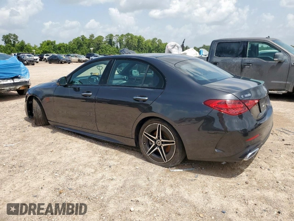 2023 Mercedes-Benz C 300 with VIN W1KAF4HB0PR127231, listed as a Copart auction lot 62593405 with 33,621 mi miles and Salvage title. Bid and sale history available at DreamBid. Image 2.