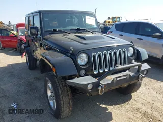 2015 Jeep Wrangler Unlimited Sahara with VIN 1C4BJWEG0FL717536, listed as a IAAI auction lot 42004096 with 90,802 mi miles and . Bid and sale history available at DreamBid. Image 1.
