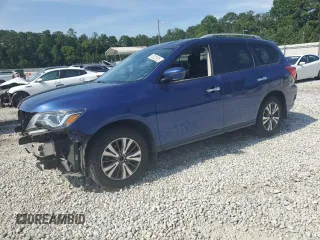 2017 Nissan Pathfinder SL with VIN 5N1DR2MN7HC600335, listed as a Copart auction lot 63022925 with 74,229 mi miles and Salvage title. Bid and sale history available at DreamBid. Image 1.