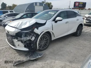 2024 Lexus RX with VIN 2T2BAMCA8RC039791, listed as a Copart auction lot 77801934 with 26,377 mi miles and Salvage Title. Bid and sale history available at carsss.com. Image 1.