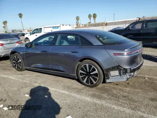 2023 Lucid Air Pure with VIN 50EA1PFA9PA009760, listed as a Copart auction lot 45912525 with 13,121 mi miles and Salvage Title. Bid and sale history available at carsss.com. Image 2.