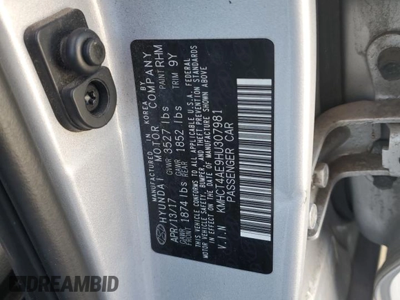 2017 Hyundai Accent SE with VIN KMHCT4AE9HU307981, listed as a Copart auction lot 46506845 with 101,763 mi miles and Salvage Title. Bid and sale history available at carsss.com. Image 13.