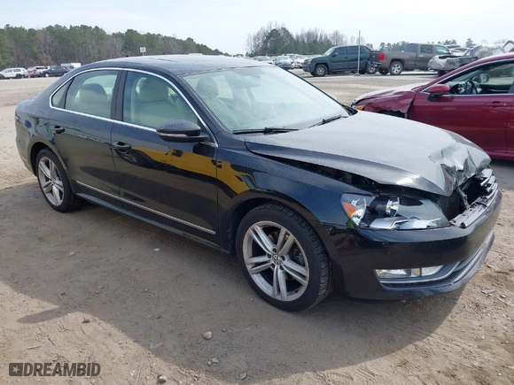 2012 Volkswagen Passat TDI SEL Premium with VIN 1VWCN7A37CC004899, listed as a IAAI auction lot 41791728 with 201,359 mi miles. Bid and sale history available at carsss.com. Image 1.