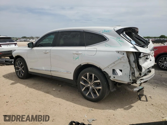 2022 Acura MDX Technology with VIN 5J8YE1H41NL007029, listed as a Copart auction lot 53662015 with 74,505 mi miles and Salvage title. Bid and sale history available at DreamBid. Image 2.