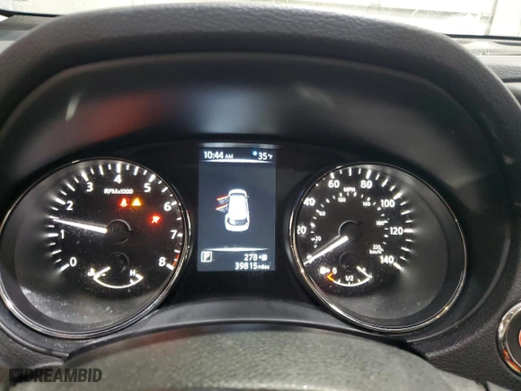 2017 Nissan Rogue SV with VIN 5N1AT2MT5HC752584, listed as a Copart auction lot 46877455 with 39,815 mi miles and Salvage Title. Bid and sale history available at carsss.com. Image 9.