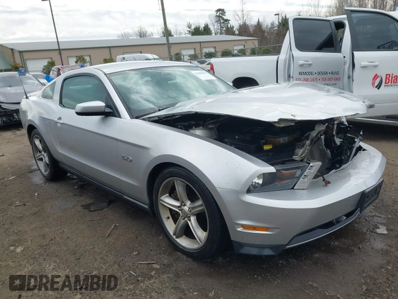 2011 Ford Mustang GT with VIN 1ZVBP8CF4B5133253, listed as a IAAI auction lot 41659935 with 155,836 mi miles. Bid and sale history available at carsss.com. Image 1.