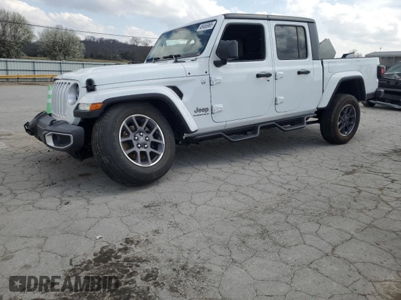 2023 Jeep Gladiator Overland z VIN 1C6HJTFG0PL514615, wystawiony jako Copart lot #48466965 z przebiegiem 32 427 mil mil oraz Czysty tytuł • Clean title. Historia ofert i sprzedaży dostępna na DreamBid. Obrazek 1.