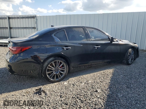 2021 Infiniti Q50 Red Sport 400 with VIN JN1FV7DP4MM850274, listed as a Copart auction lot 79817564 with Not Provided miles and Clean Title. Bid and sale history available at DreamBid. Image 3.