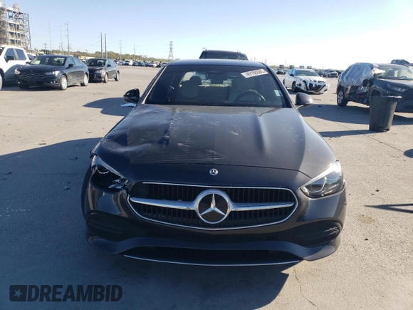 2022 Mercedes-Benz C 300 with VIN W1KAF4GBXNR019715, listed as a Copart auction lot 49168885 with 47,596 mi miles and Salvage title. Bid and sale history available at DreamBid. Image 5.