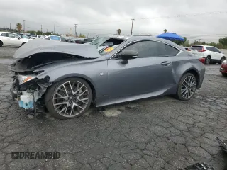 2015 Lexus RC 350 F Sport with VIN JTHHE5BC7F5007529, listed as a Copart auction lot 51106915 with 108,008 mi miles and Salvage title. Bid and sale history available at DreamBid. Image 1.