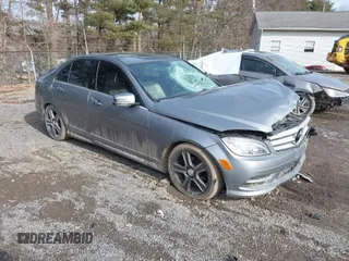 2011 Mercedes-Benz C-Class C 300 Sport with VIN WDDGF8BB8BR180553, listed as a IAAI auction lot 41639600 with 133,852 mi miles. Bid and sale history available at carsss.com. Image 1.