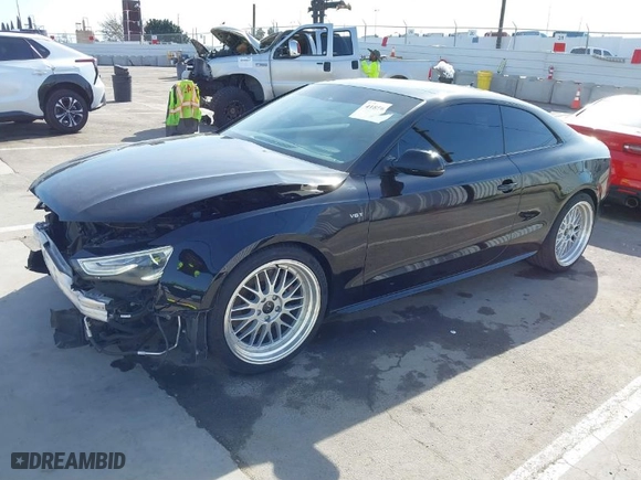 2014 Audi S5 Prestige with VIN WAUVGAFR5EA040599, listed as a IAAI auction lot 41856135 with 70,590 mi miles. Bid and sale history available at carsss.com. Image 2.