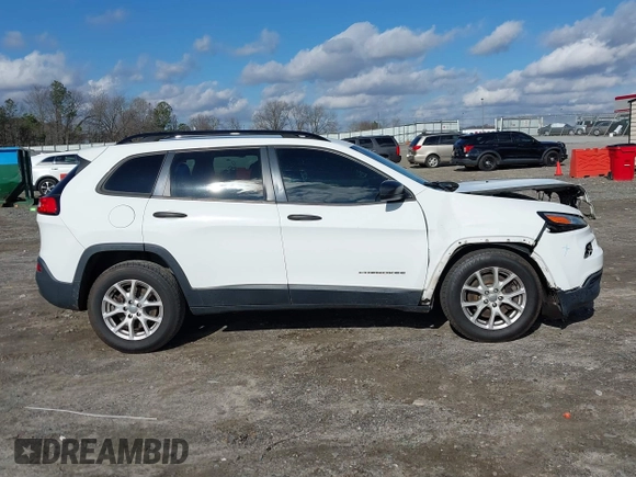 2016 Jeep Cherokee Sport with VIN 1C4PJLAS5GW207990, listed as a IAAI auction lot 41230521 with 253,524 mi miles and . Bid and sale history available at DreamBid. Image 13.