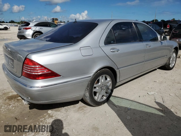 2003 Mercedes-Benz S-Class 4.3L with VIN WDBNG70J23A339178, listed as a Copart auction lot 72535094 with 0 mi miles and Salvage Title. Bid and sale history available at carsss.com. Image 3.
