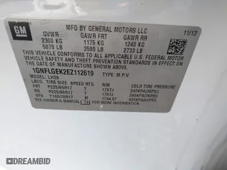 2014 Chevrolet Equinox LT with VIN 1GNFLGEK2EZ112619, listed as a IAAI auction lot 41873150 with 151,113 mi miles. Bid and sale history available at carsss.com. Image 9.