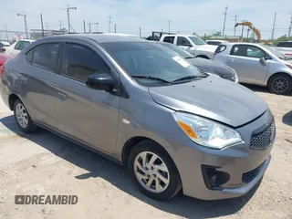 2020 Mitsubishi Mirage SE with VIN ML32F4FJ1LHF02199, listed as a IAAI auction lot 42205649 with 60,508 mi miles and . Bid and sale history available at DreamBid. Image 1.