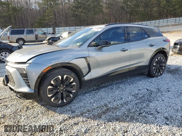 2024 Chevrolet Blazer EV eAWD RS z VIN 3GNKDCRJ7RS169214, wystawiony jako Copart lot #42298315 z przebiegiem 2 570 mil mil oraz Szkoda całkowita • Salvage title. Historia ofert i sprzedaży dostępna na DreamBid. Obrazek 1.