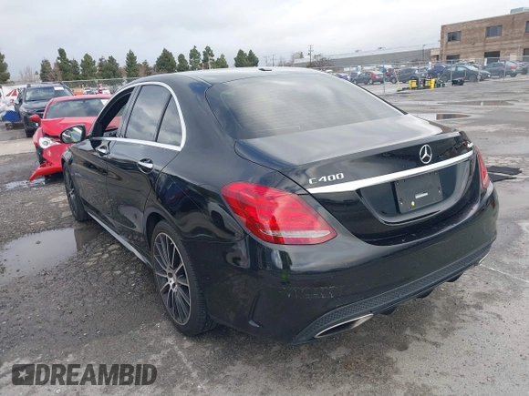 2015 Mercedes-Benz C-Class C 300 Luxury with VIN 55SWF4KB0FU061257, listed as a IAAI auction lot 41573625 with 87,736 mi miles. Bid and sale history available at carsss.com. Image 3.