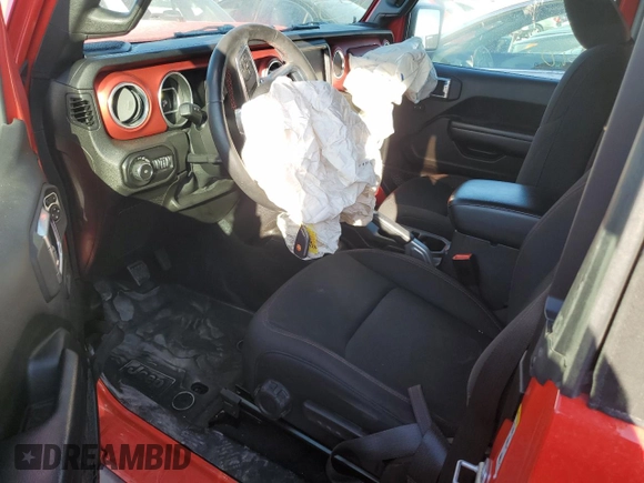 2018 Jeep Wrangler Rubicon with VIN 1C4HJXCG9JW255648, listed as a Copart auction lot 87134384 with Not provided miles and Salvage title. Bid and sale history available at DreamBid. Image 8.