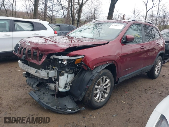 2020 Jeep Cherokee Latitude with VIN 1C4PJMCB3LD650308, listed as a IAAI auction lot 41052567 with 114,049 mi miles. Bid and sale history available at carsss.com. Image 6.