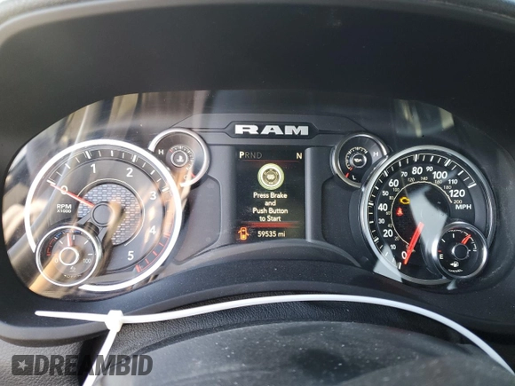 2022 Ram 2500 Big Horn with VIN 3C6UR5DL0NG216241, listed as a Copart auction lot 44494005 with 59,535 mi miles and Salvage Title. Bid and sale history available at carsss.com. Image 9.