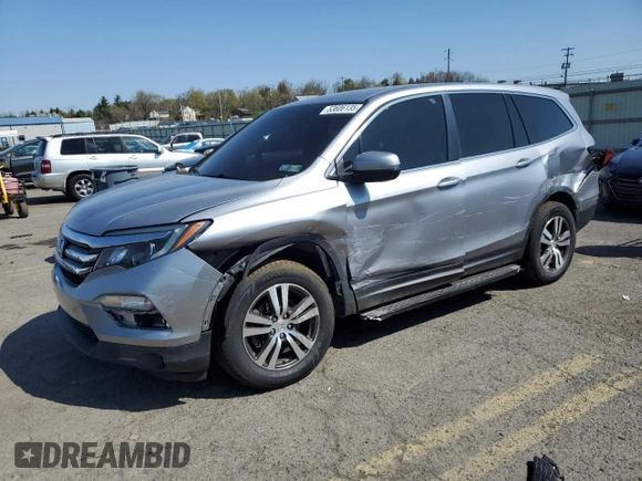 2017 Honda Pilot EX with VIN 5FNYF6H31HB048722, listed as a Copart auction lot 53606135 with 106,538 mi miles and Salvage Title. Bid and sale history available at DreamBid. Image 1.