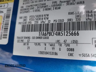 2021 Ford Mustang GT с VIN 1FA6P8CF4M5125666, выставлен на аукционе IAAI как лот 42192986 с пробегом 63 667 миль миль и . История ставок и продаж доступна на DreamBid. Изображение 9.