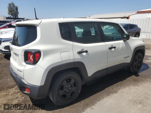 2017 Jeep Renegade Sport with VIN ZACCJAAH6HPF74791, listed as a Copart auction lot 51298965 with 78,944 mi miles and Clean Title. Bid and sale history available at DreamBid. Image 3.
