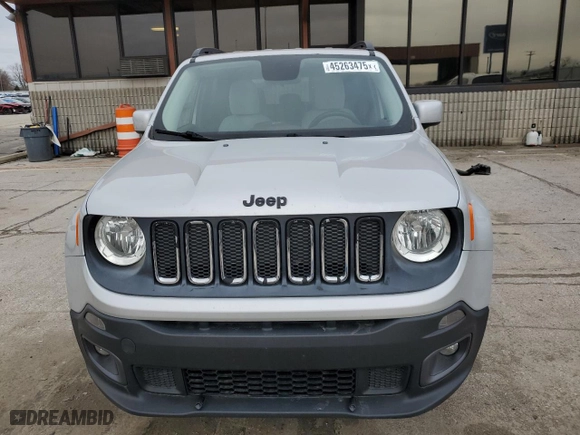 2015 Jeep Renegade Latitude with VIN ZACCJBBT0FPB75082, listed as a Copart auction lot 45263475 with 119,209 mi miles and Salvage Title. Bid and sale history available at carsss.com. Image 5.