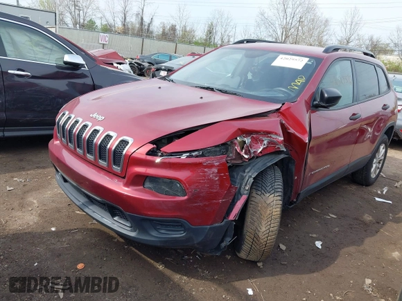 2016 Jeep Cherokee Sport with VIN 1C4PJMAB6GW191398, listed as a IAAI auction lot 42029572 with 214,790 mi miles and . Bid and sale history available at DreamBid. Image 2.