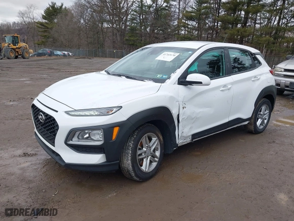 2021 Hyundai Kona SE with VIN KM8K1CAAXMU745573, listed as a IAAI auction lot 41743170 with 49,328 mi miles. Bid and sale history available at carsss.com. Image 2.