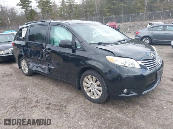 2015 Toyota Sienna Ltd with VIN 5TDDK3DC5FS125017, listed as a IAAI auction lot 41856928 with 116,597 mi miles. Bid and sale history available at carsss.com. Image 1.