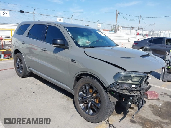 2021 Dodge Durango R/T with VIN 1C4SDHCT9MC573095, listed as a IAAI auction lot 41852401 with 63,492 mi miles and . Bid and sale history available at DreamBid. Image 1.