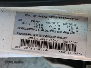 2014 Mazda 6 i Sport with VIN JM1GJ1U68E1128097, listed as a Copart auction lot 48607515 with Not Provided miles and Salvage Title. Bid and sale history available at carsss.com. Image 12.