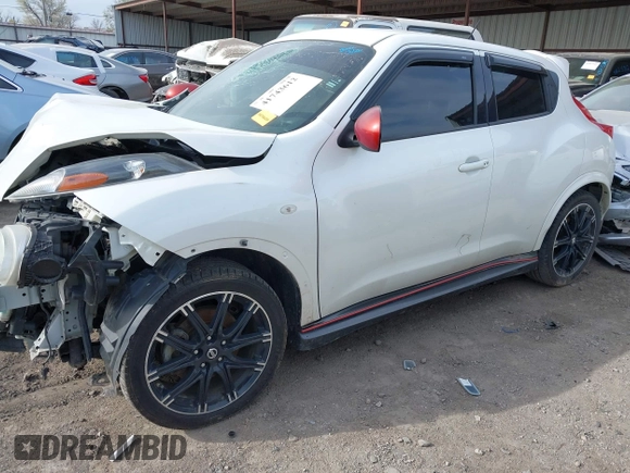 2014 Nissan Juke Nismo with VIN JN8AF5MV2ET365893, listed as a IAAI auction lot 41743612 with Not provided miles and . Bid and sale history available at DreamBid. Image 2.