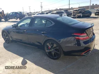 2023 Genesis G70 3.3T with VIN KMTG54TE2PU123852, listed as a Copart auction lot 77562964 with 10,890 mi miles and Salvage Title. Bid and sale history available at carsss.com. Image 2.