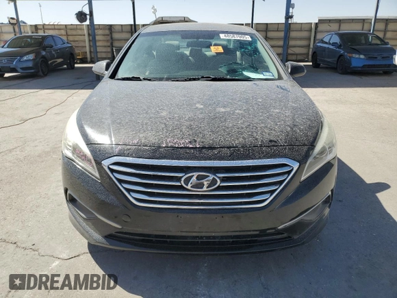 2016 Hyundai Sonata SE with VIN 5NPE24AF0GH419165, listed as a Copart auction lot 48587005 with 34,499 mi miles and Salvage Title. Bid and sale history available at carsss.com. Image 5.