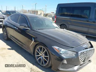 2021 Genesis G70 2.0T with VIN KMTG44LAXMU071043, listed as a IAAI auction lot 41745061 with 44,698 mi miles. Bid and sale history available at carsss.com. Image 1.