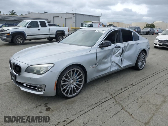 2013 BMW 7 Series 750i with VIN WBAYA8C57DC996498, listed as a Copart auction lot 52907415 with 109,405 mi miles and Salvage Title. Bid and sale history available at DreamBid. Image 1.