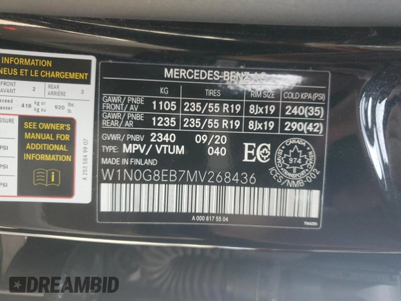 2021 Mercedes-Benz GLC 300 with VIN W1N0G8EB7MV268436, listed as a Copart auction lot 79032014 with 63,211 mi miles and Clean title. Bid and sale history available at DreamBid. Image 13.