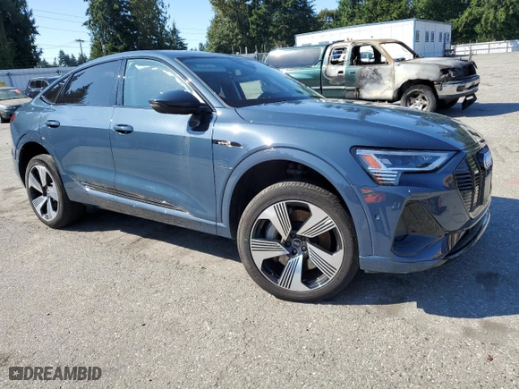 2021 Audi e-tron Sportback Prestige with VIN WA13AAGE8MB037626, listed as a Copart auction lot 69024824 with 21,649 mi miles and Salvage Title. Bid and sale history available at carsss.com. Image 4.