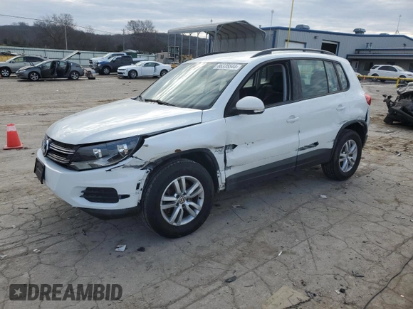 2016 Volkswagen Tiguan S with VIN WVGBV7AX0GW600518, listed as a Copart auction lot 86335544 with 132,123 mi miles and Salvage Title. Bid and sale history available at DreamBid. Image 1.