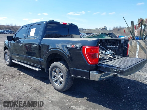 2022 Ford F-150 XL with VIN 1FTEW1EP6NFA39874, listed as a IAAI auction lot 41942202 with 34,545 mi miles. Bid and sale history available at carsss.com. Image 3.