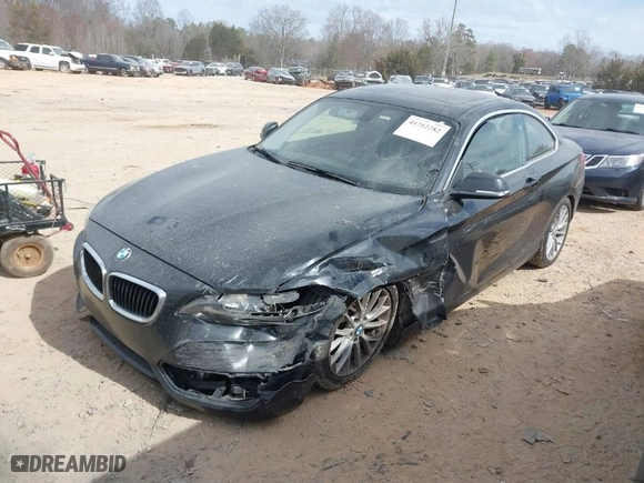 2014 BMW 2 Series 228i with VIN WBA1F5C57EVV99185, listed as a IAAI auction lot 41712282 with NaN miles. Bid and sale history available at carsss.com. Image 2.