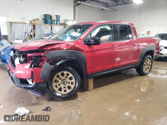 2021 Honda Ridgeline Sport with VIN 5FPYK3F16MB011226, listed as a Copart auction lot 48202025 with 34,030 mi miles and Salvage title. Bid and sale history available at DreamBid. Image 1.