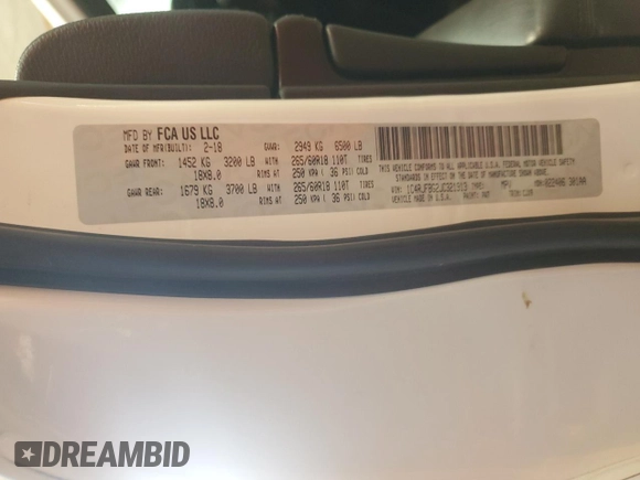 2018 Jeep Grand Cherokee Limited with VIN 1C4RJFBG2JC321913, listed as a Copart auction lot 51823485 with 73,937 mi miles and Salvage Title. Bid and sale history available at DreamBid. Image 13.
